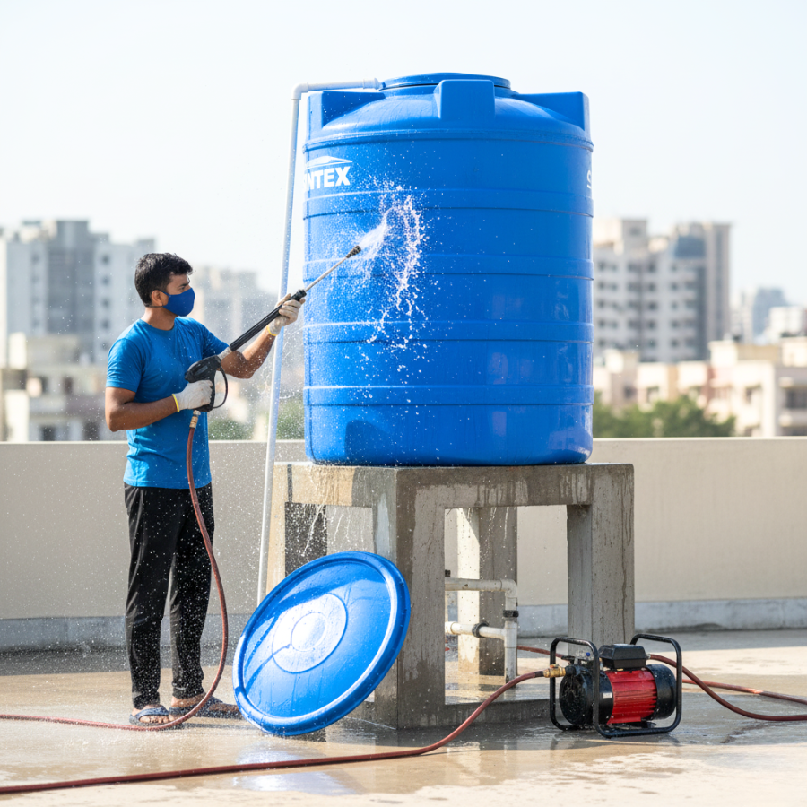 water tank cleaning services poster